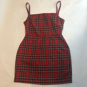 NWOT Boohoo Petite Plaid Mini Dress